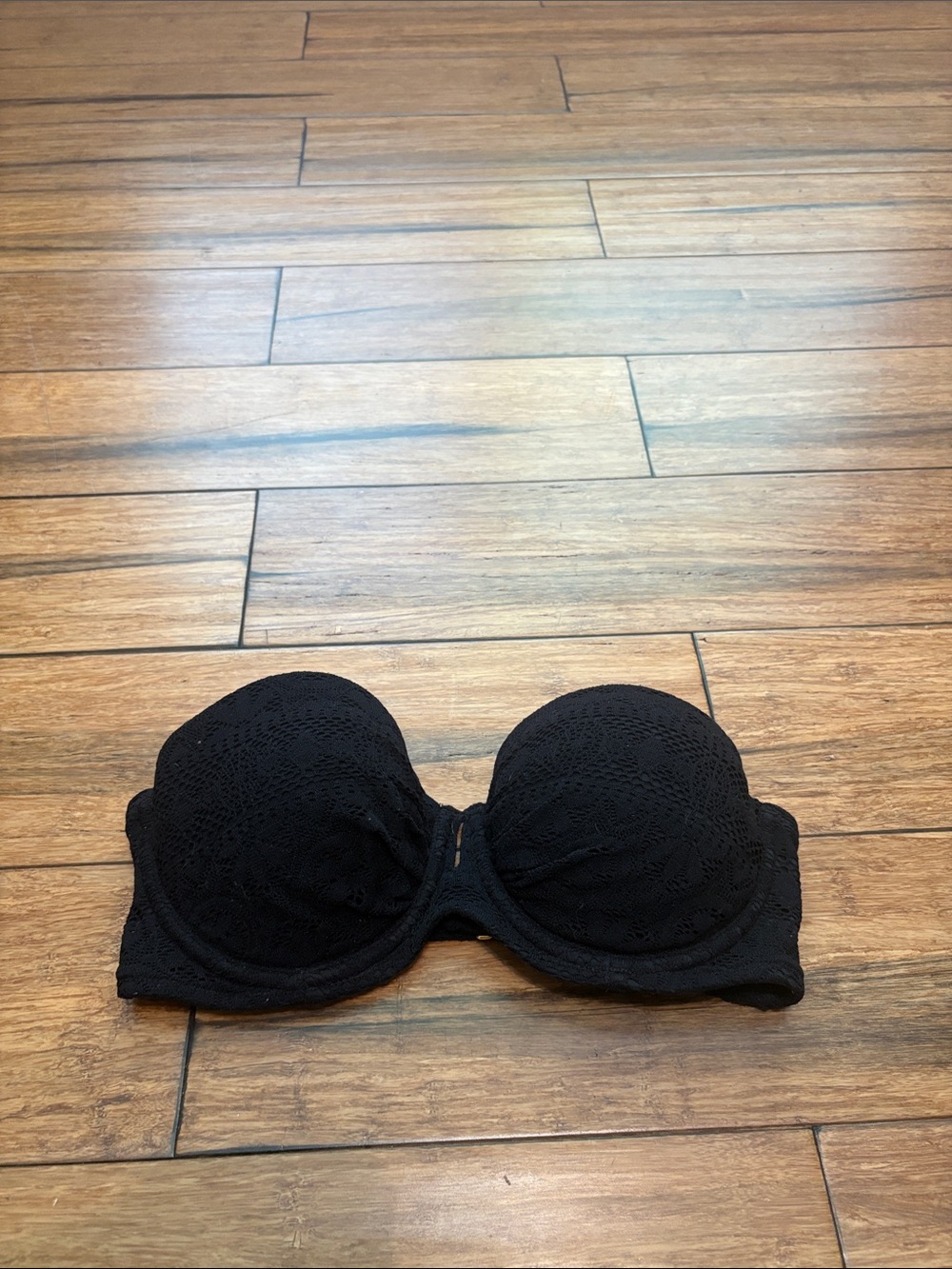 Victoria's Secret Black Bikini Top 34C Strapless